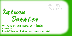 kalman doppler business card