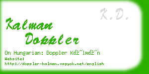 kalman doppler business card